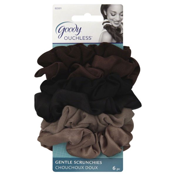 Picture of Goody Ouchless Soft Fabric Scrunchies, Starry Night Colors, 6 Count