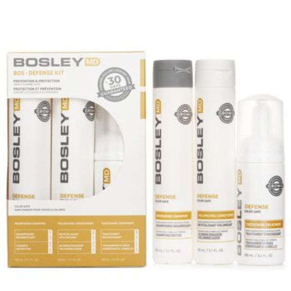 Picture of Bosley MD BosDefense Color Safe Shampoo, Conditioner and Treatment Starter Kit