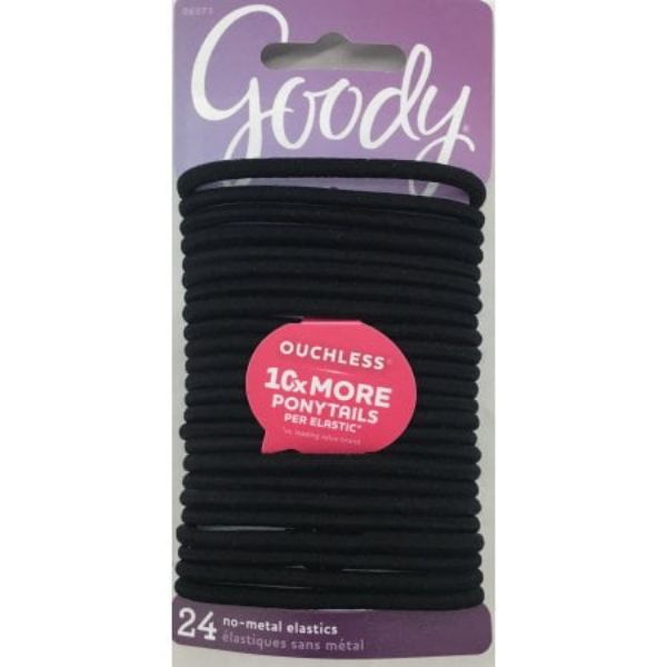 Picture of Goody Ouchless Elastic Black Hair Ties